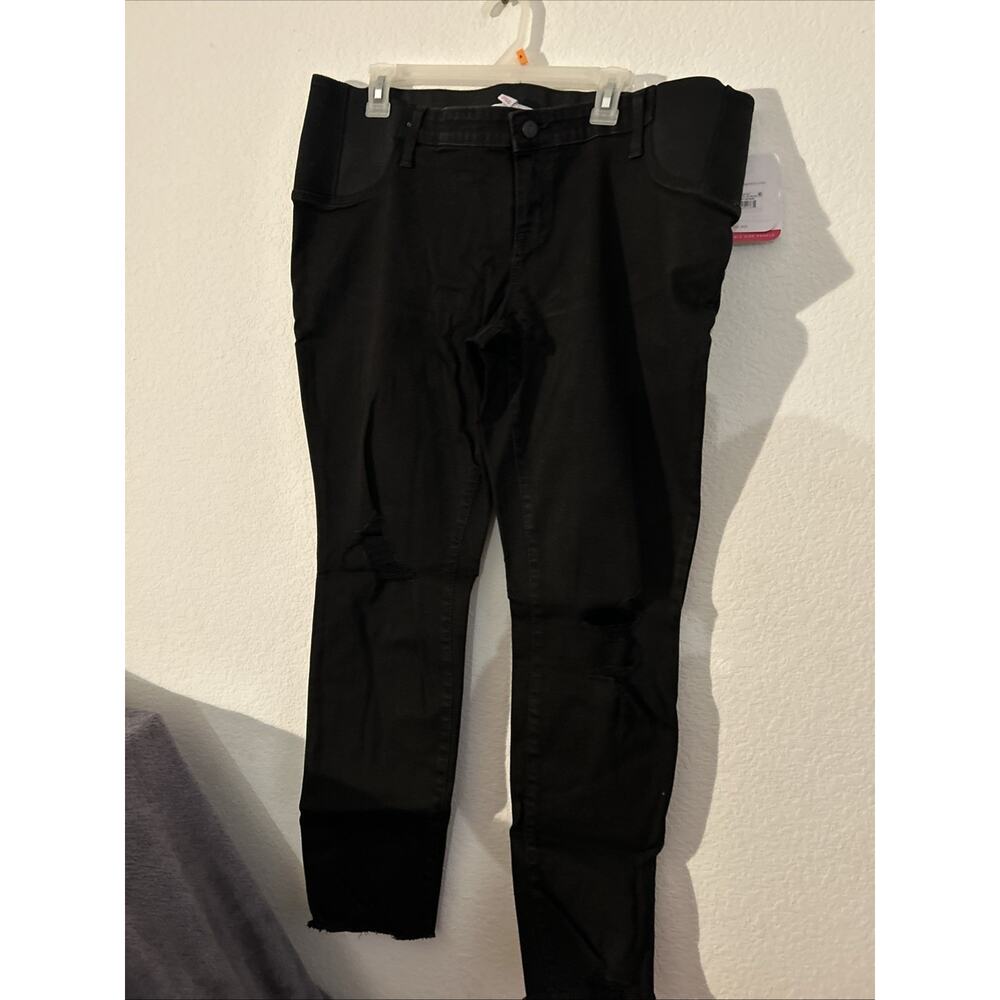 Isabel Maternity By Ingrid & Isabel Skinny Black Size 14 Expandable Side Panels